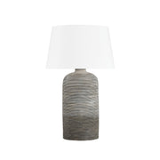 Sutton Manor 31" Table Lamp, Aged Brass/Ceramic Cream Shadow Finish