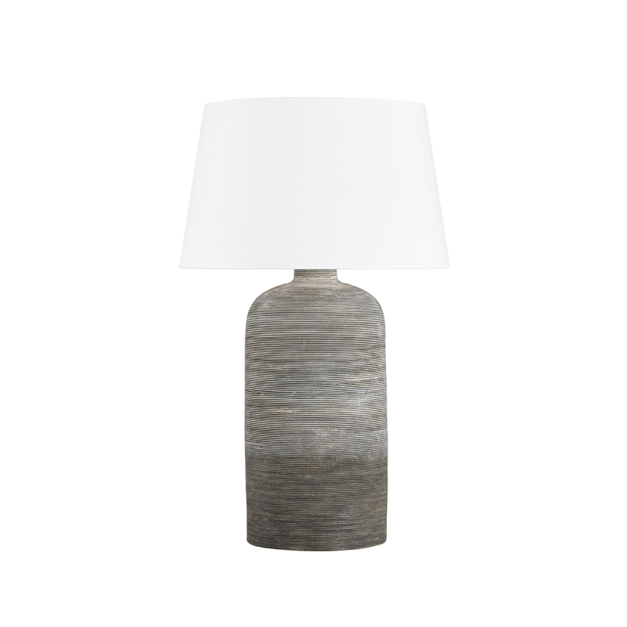 Sutton Manor 31" Table Lamp, Aged Brass/Ceramic Cream Shadow Finish