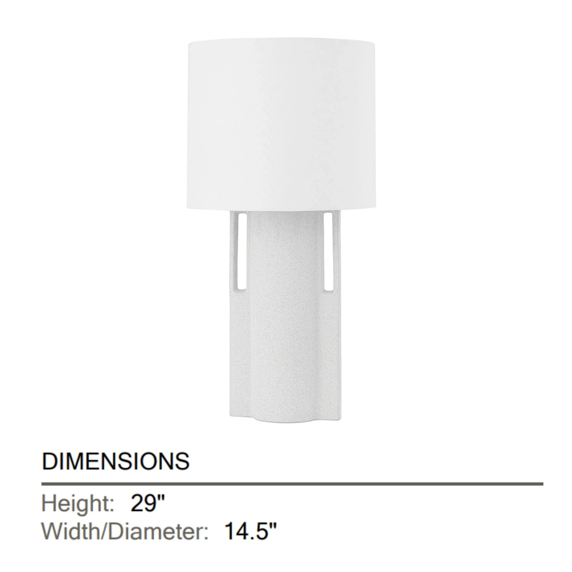 Sydney 29" Table Lamp, Aged Brass/Ceramic Matte White Speck Finish