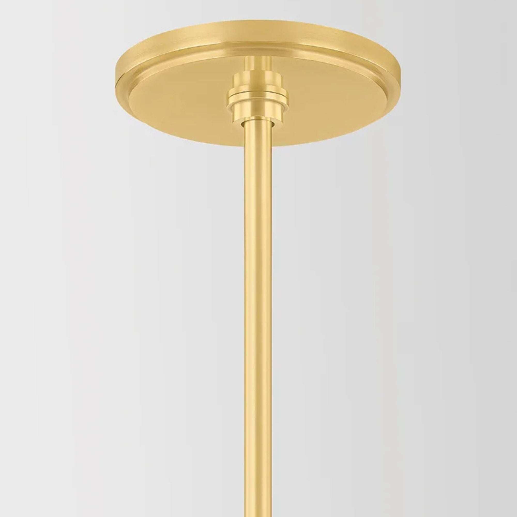 Hudson Valley Tenafly 56 in. 5-Light Chandelier, Aged Brass with Piastre Glass Shades