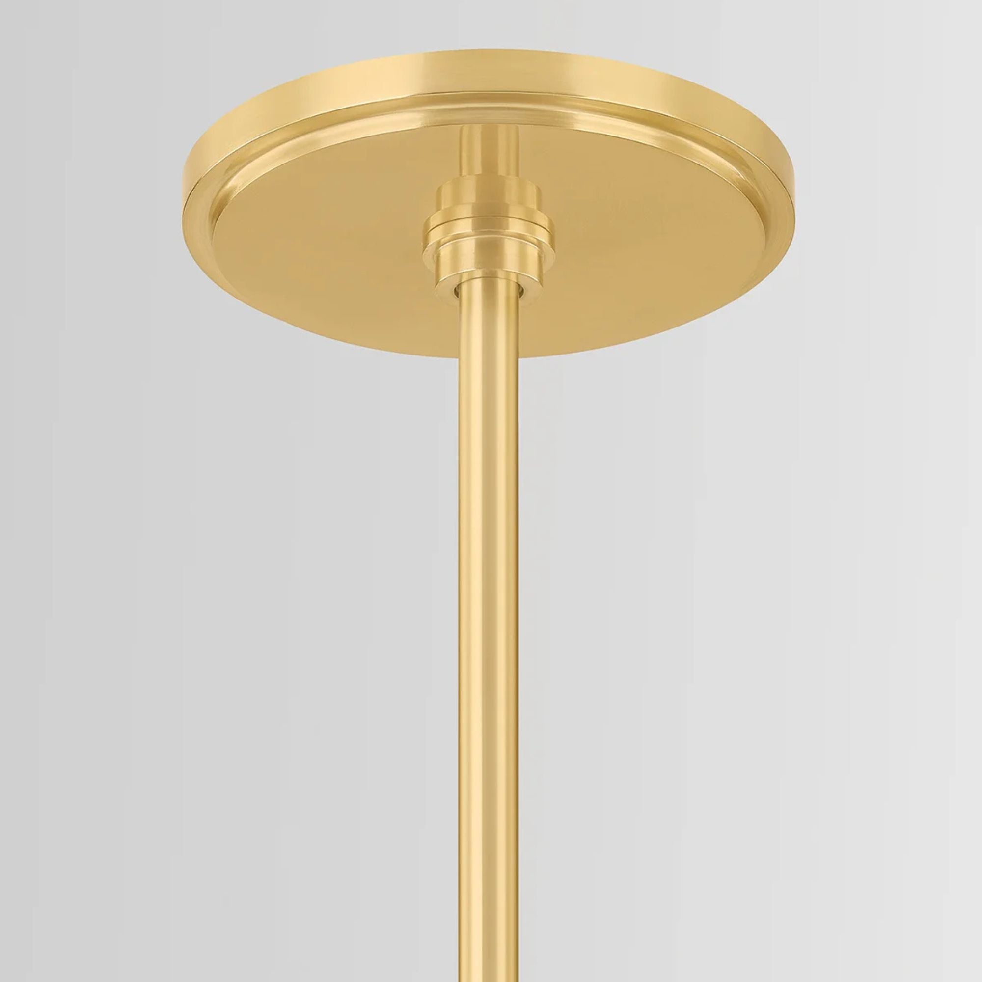 Hudson Valley Tenafly 72 in. 6-Light Chandelier, Aged Brass with Piastre Glass Shades