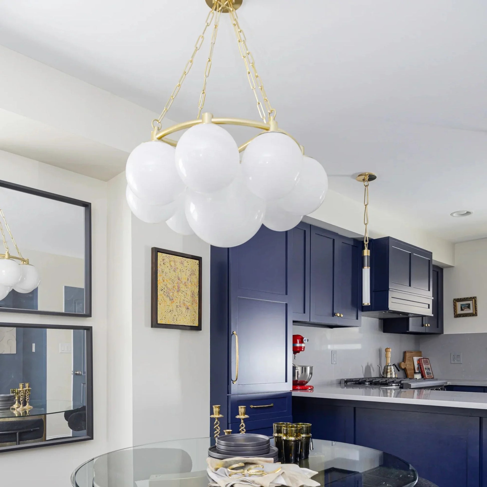 Hudson Valley Lighting - Thornwood 29" 9-Light Chandelier, Aged Brass Finish | Bees Lighting