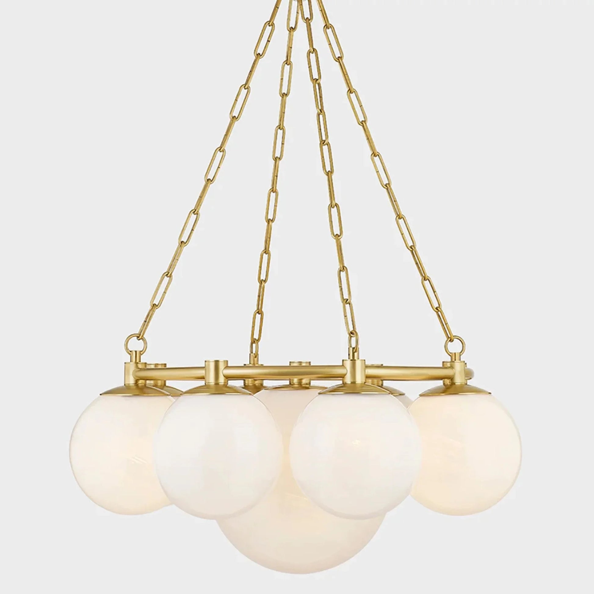 Hudson Valley Lighting - Thornwood 29" 9-Light Chandelier, Aged Brass Finish | Bees Lighting