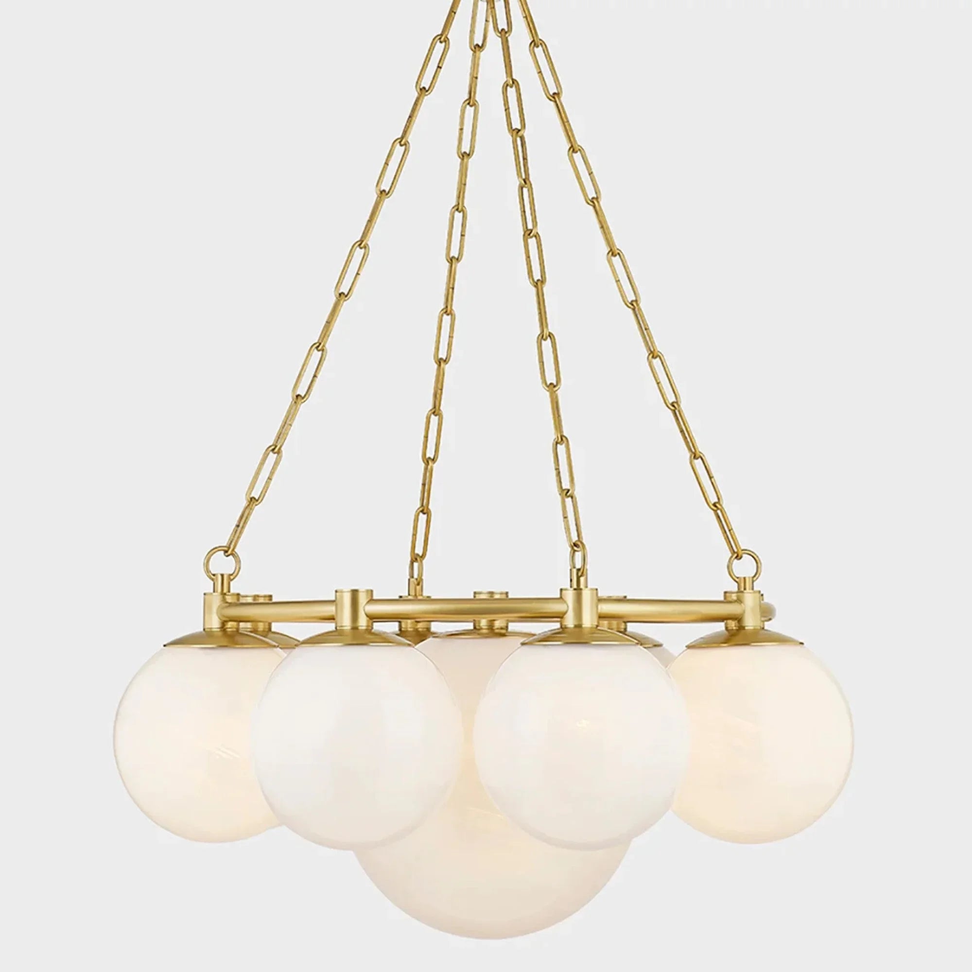 Hudson Valley Lighting - Thornwood 29" 9-Light Chandelier, Aged Brass Finish | Bees Lighting