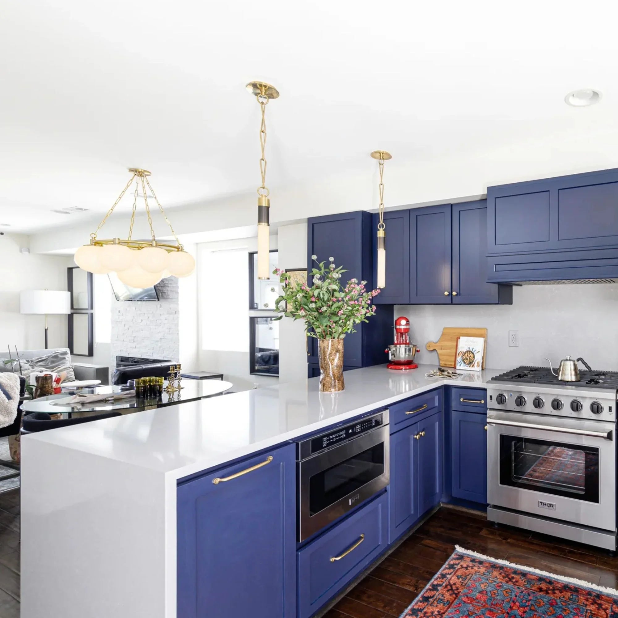 Hudson Valley Lighting - Thornwood 29" 9-Light Chandelier, Aged Brass Finish | Bees Lighting