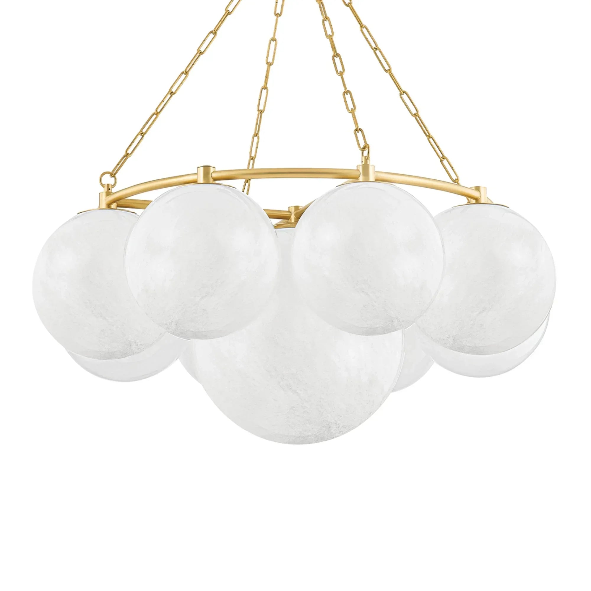 Thornwood 43" 9-Light Chandelier, Aged Brass Finish