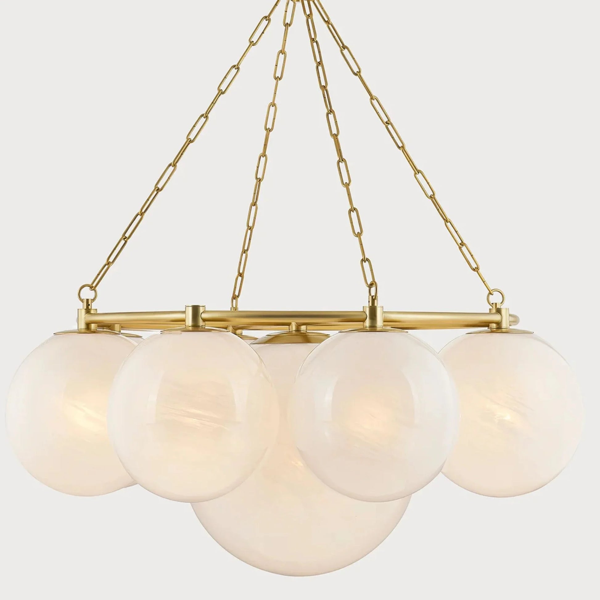 Hudson Valley Lighting - Thornwood 43" 9-Light Chandelier, Aged Brass Finish | Bees Lighting