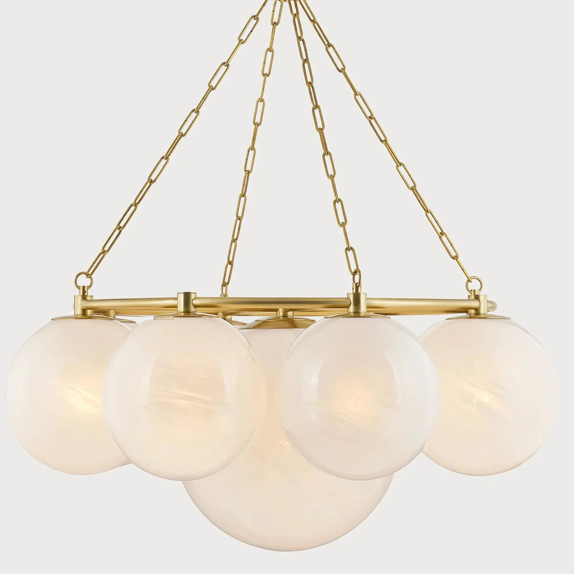 Hudson Valley Lighting - Thornwood 43" 9-Light Chandelier, Aged Brass Finish | Bees Lighting
