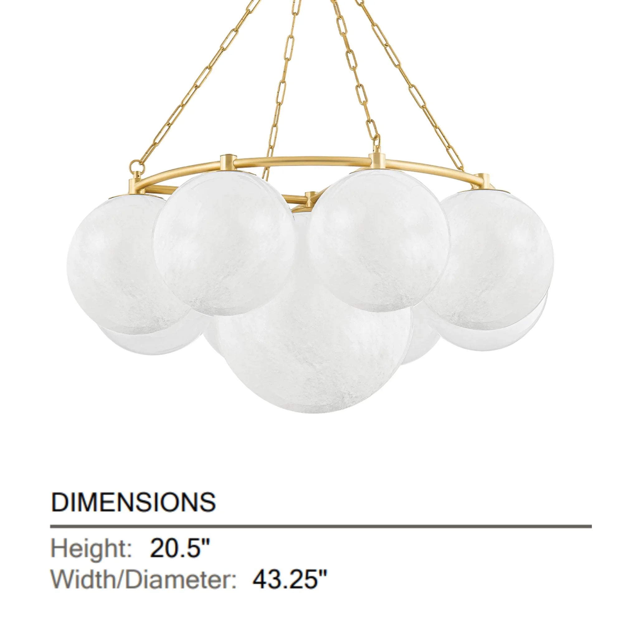 Hudson Valley Lighting - Thornwood 43" 9-Light Chandelier, Aged Brass Finish | Bees Lighting