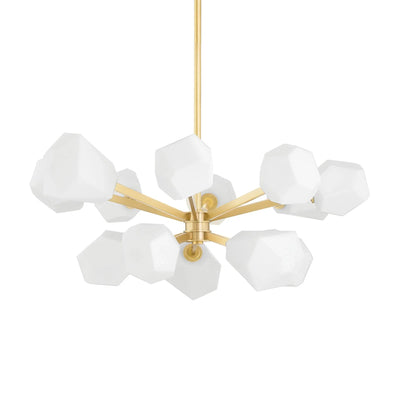 Tring 35" Chandelier, Aged Brass Finish