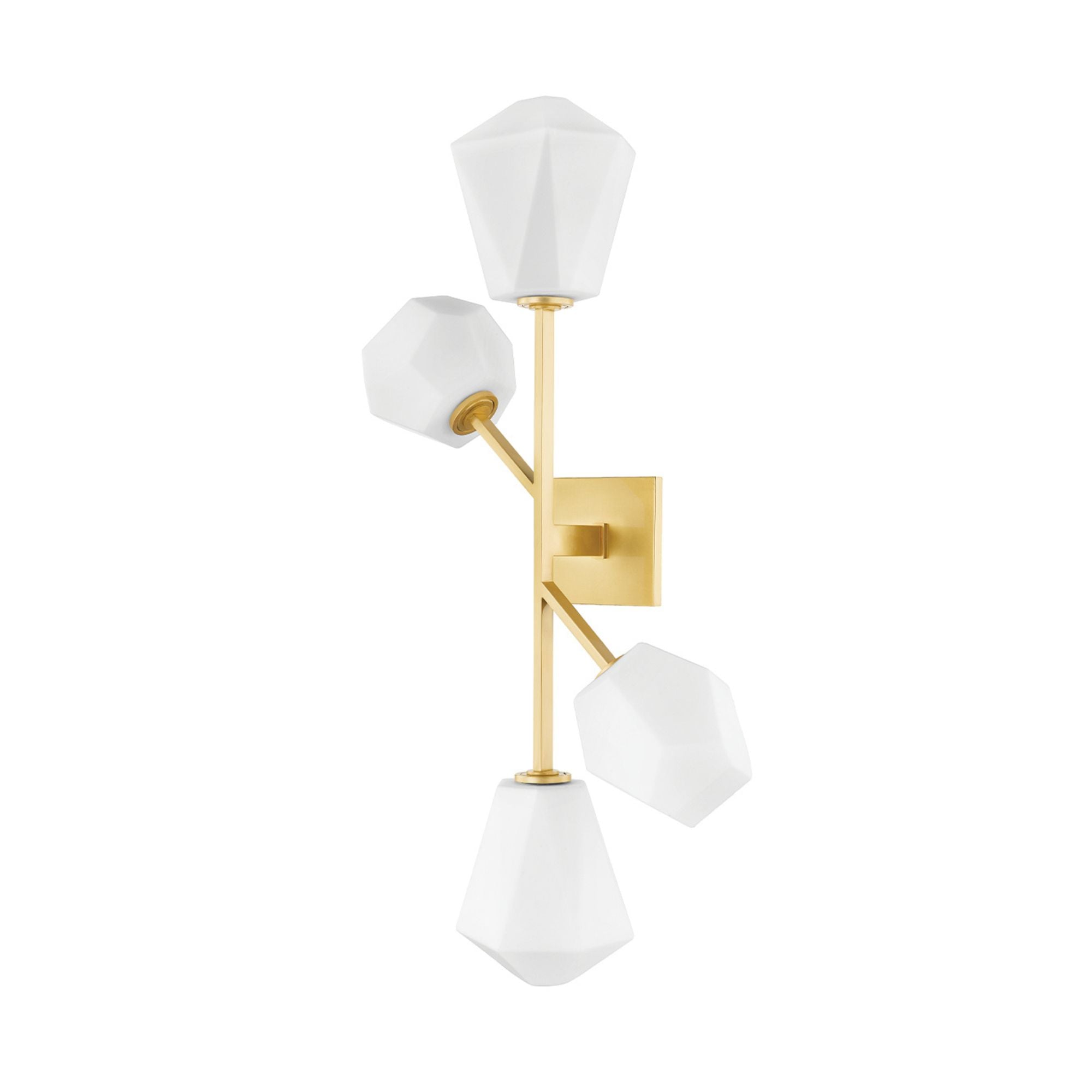 Tring 32" Wall Sconce, Aged Brass Finish