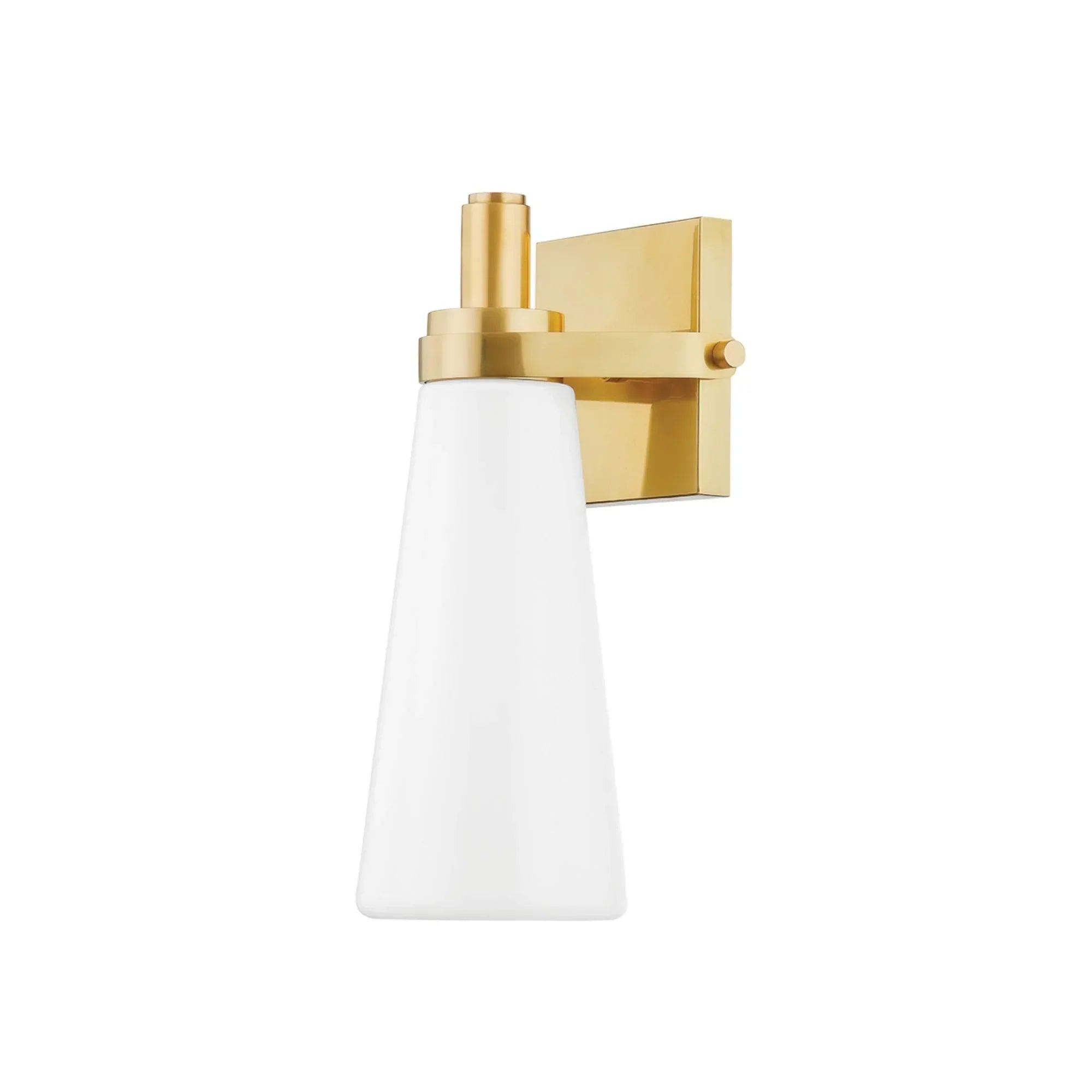Trude 12" Wall Sconce, Aged Brass Finish