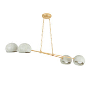 Turner 52" 4-Light Chandelier, Vintage Gold Leaf/Limewash Plaster Finish