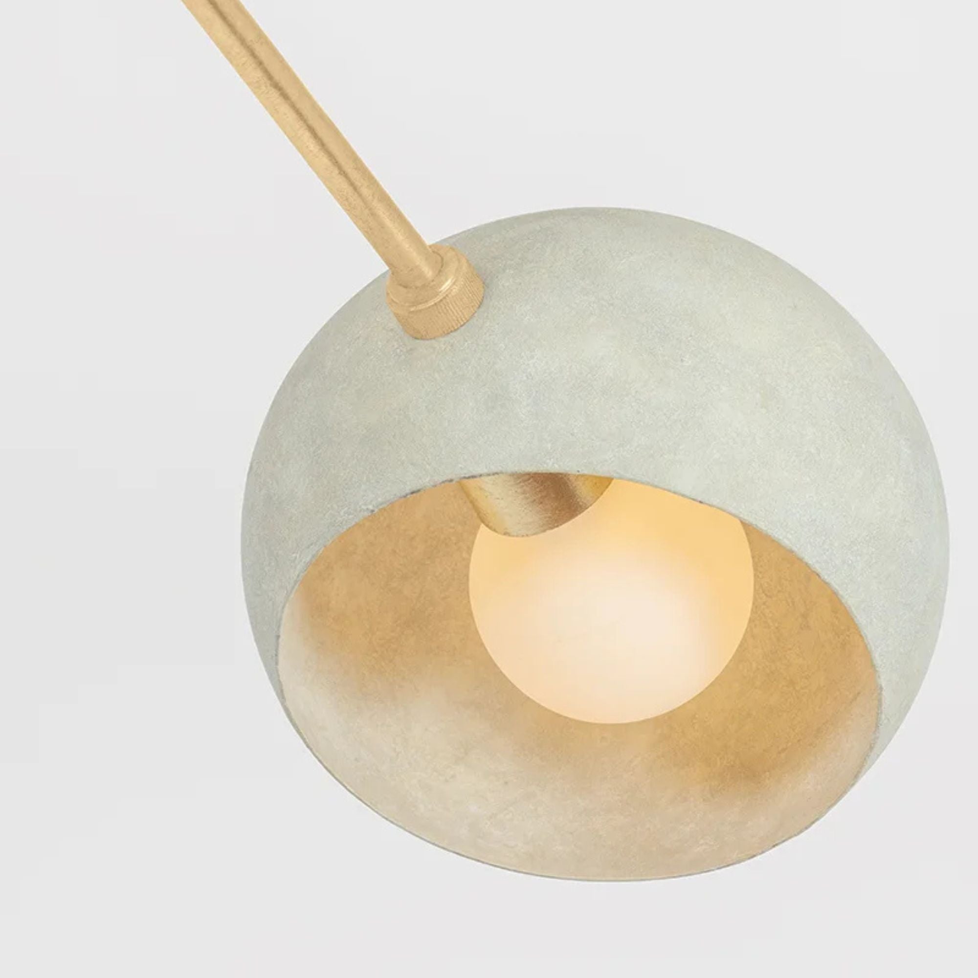 Turner 60" 6-Light Chandelier, Vintage Gold Leaf/Limewash Plaster Finish