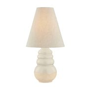 Tybee Table Lamp, Aged Brass/Ceramic Elemental White Finish