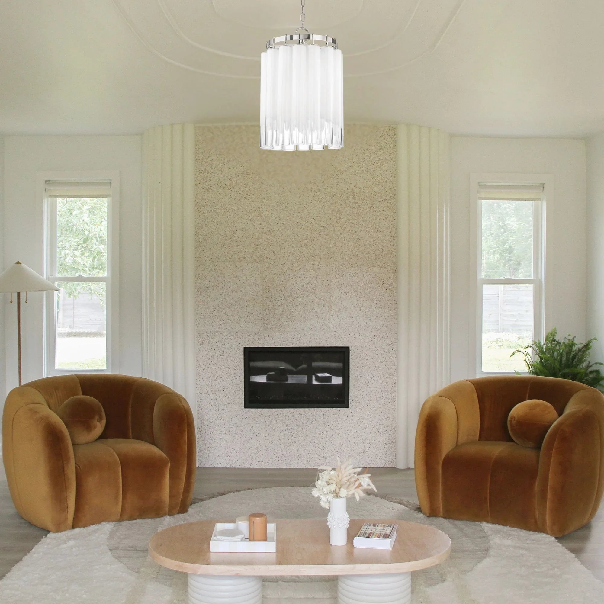 Tyrell 24" 4-Light Chandelier, Polished Nickel Finish