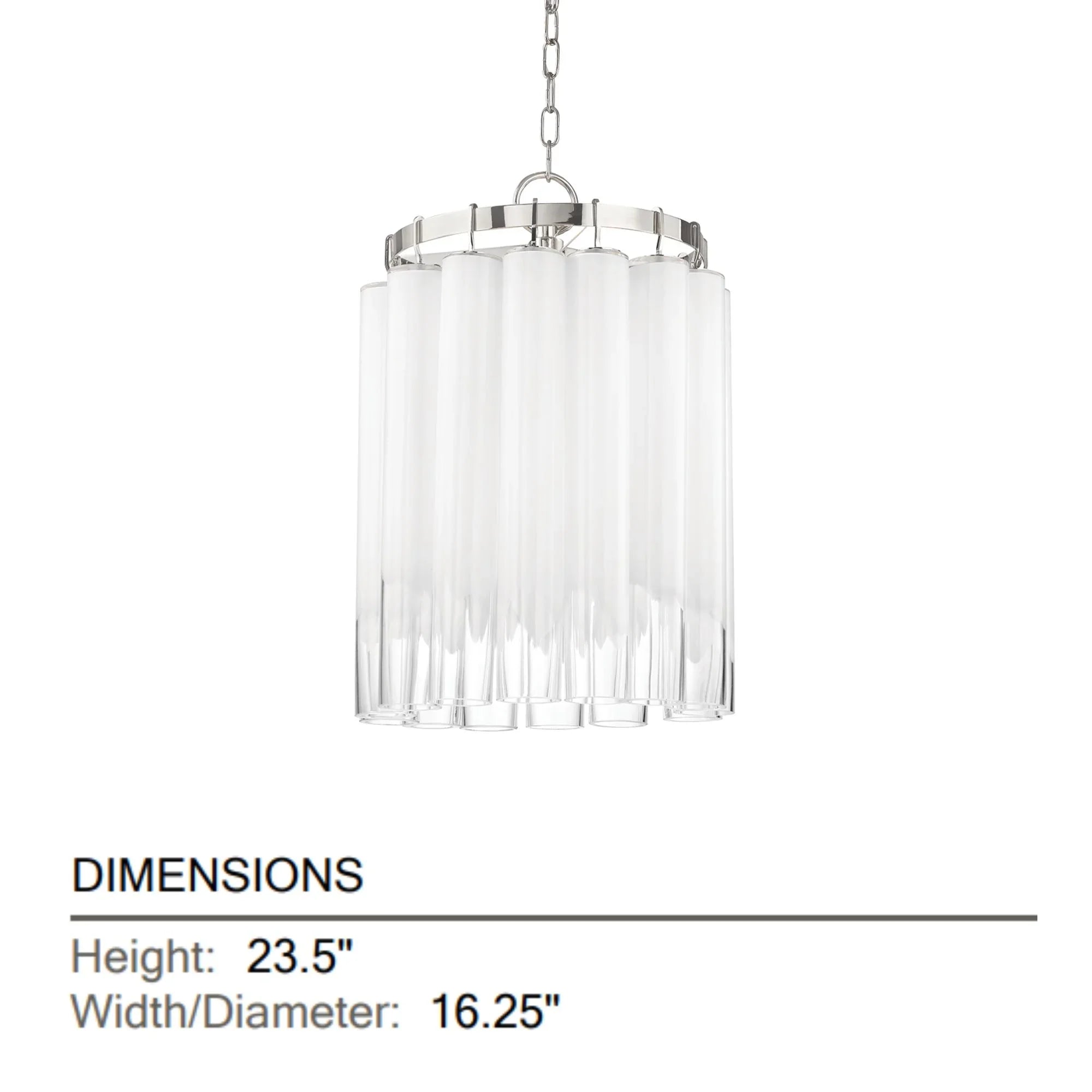 Tyrell 24" 4-Light Chandelier, Polished Nickel Finish
