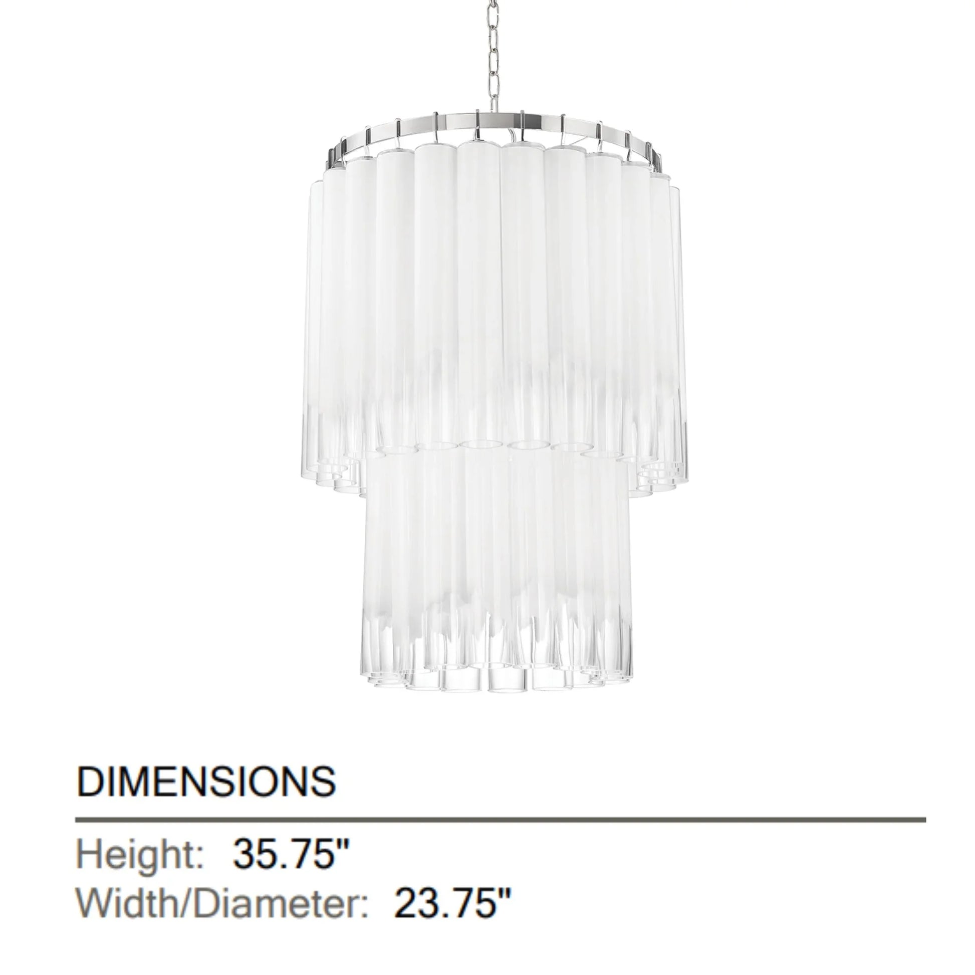 Hudson Valley Lighting - Tyrell 36" 9-Light Chandelier, Polished Nickel Finish | Bees Lighting