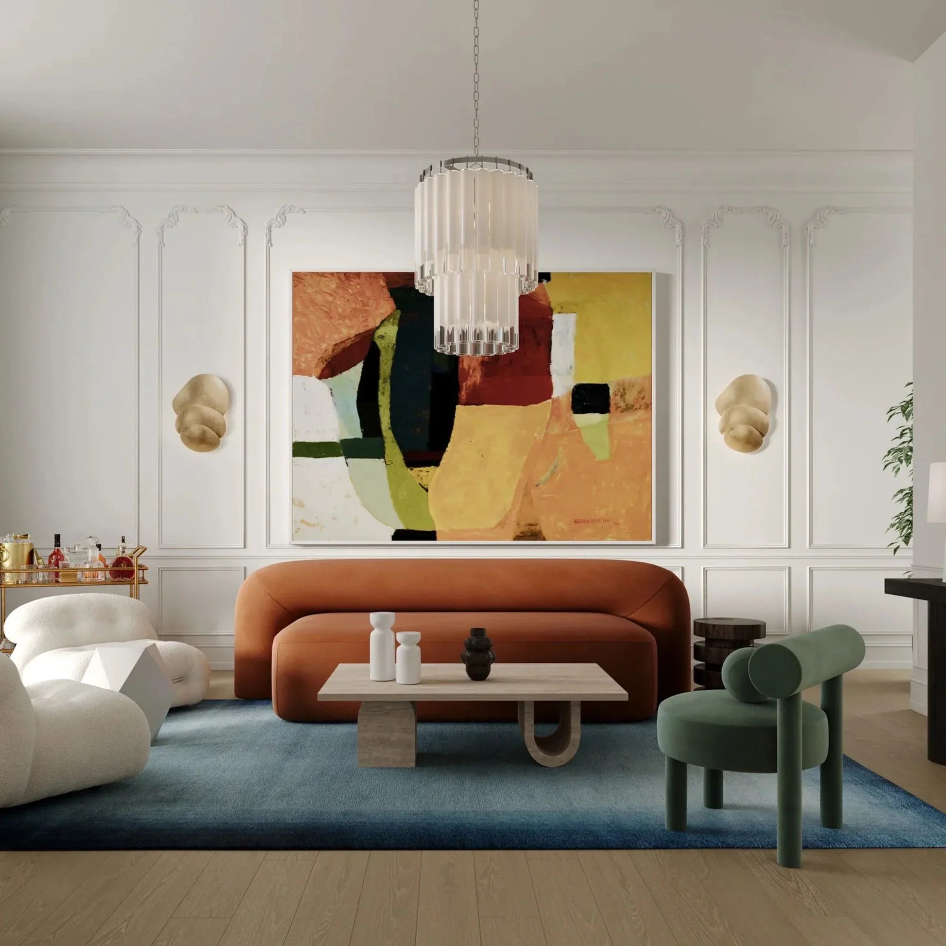 Hudson Valley Lighting - Tyrell 36" 9-Light Chandelier, Polished Nickel Finish | Bees Lighting