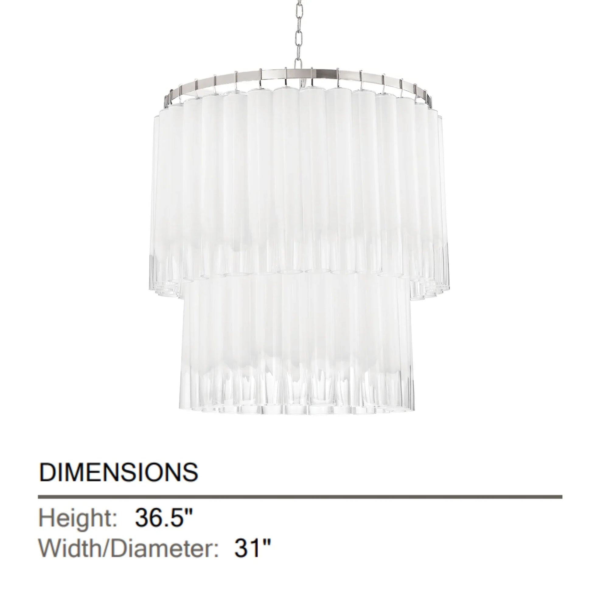 Hudson Valley Lighting - Tyrell 37" 13-Light Chandelier, Polished Nickel Finish | Bees Lighting