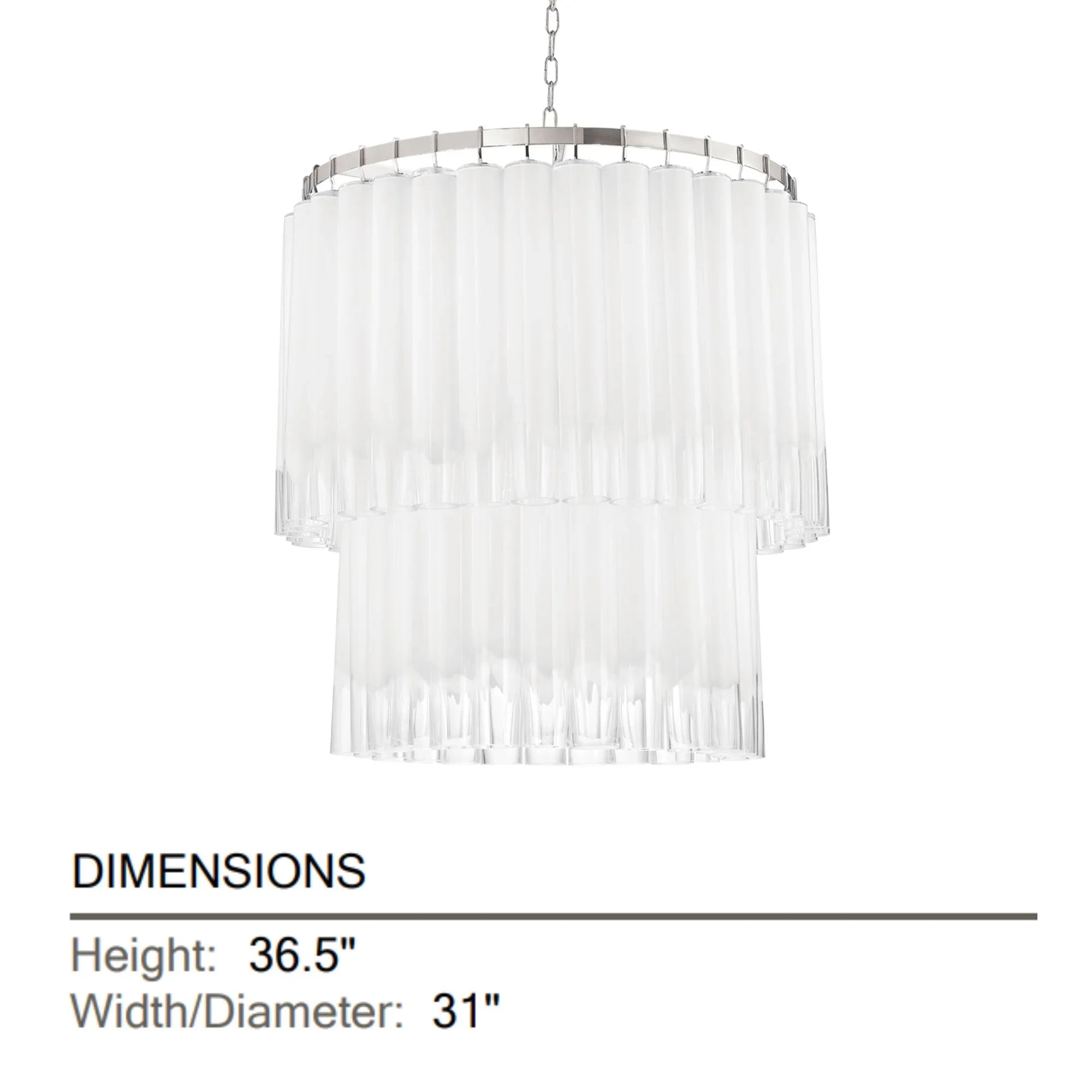 Hudson Valley Lighting - Tyrell 37" 13-Light Chandelier, Polished Nickel Finish | Bees Lighting