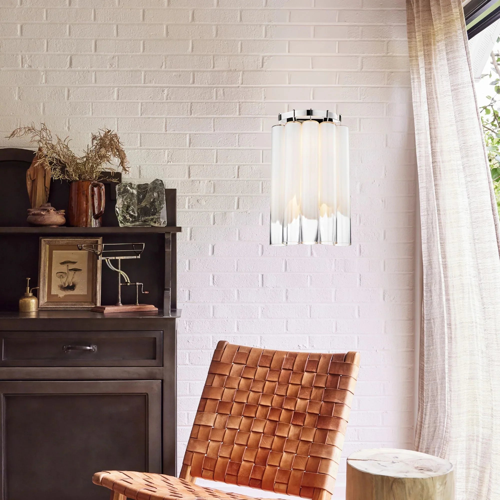 Tyrell 21" 2-Light Wall Sconce, Polished Nickel Finish