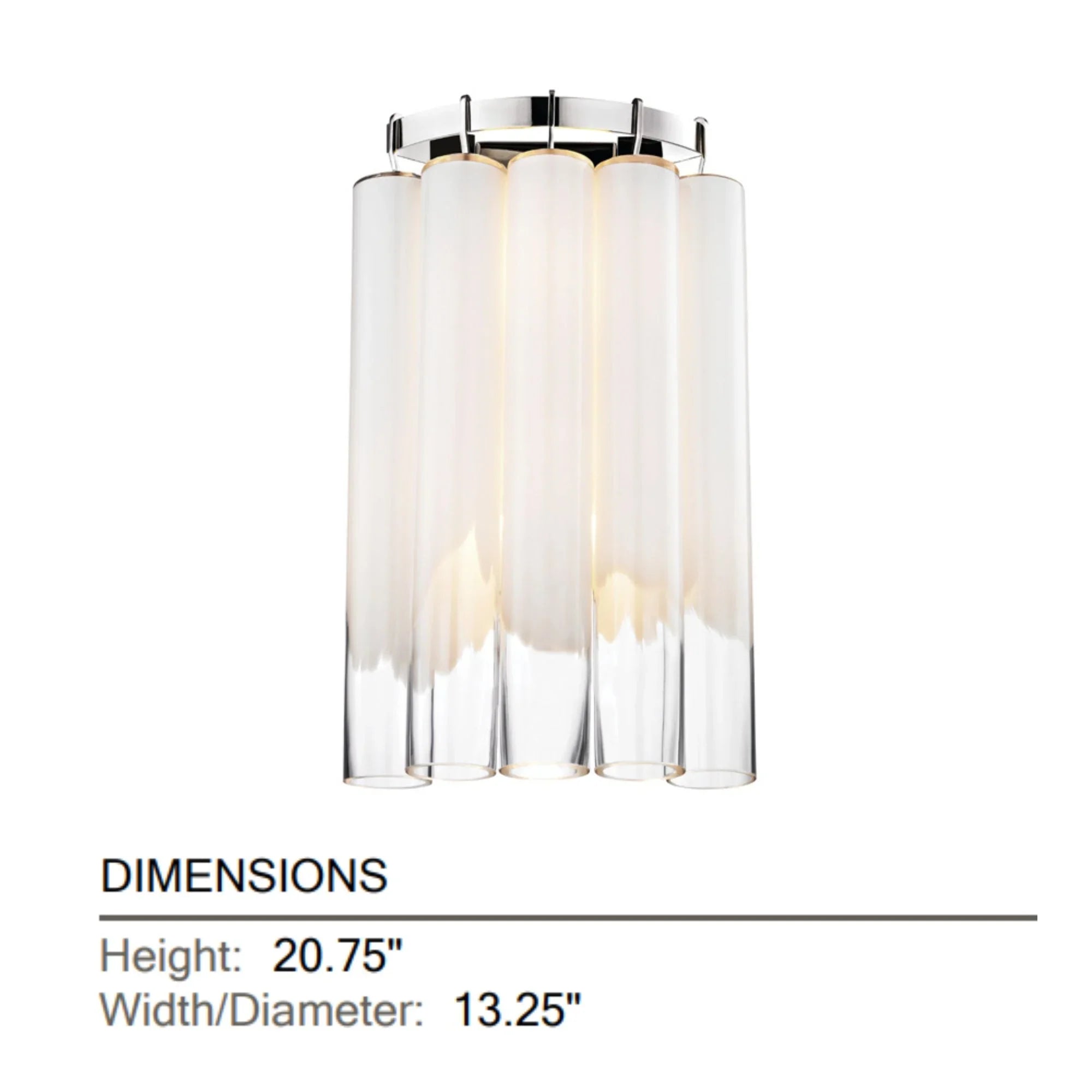 Tyrell 21" 2-Light Wall Sconce, Polished Nickel Finish