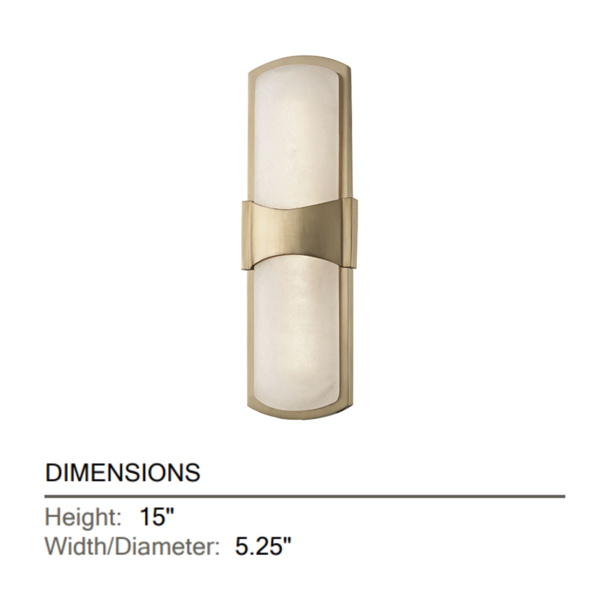 Valencia 15" LED Wall Sconce, Aged Brass Finish
