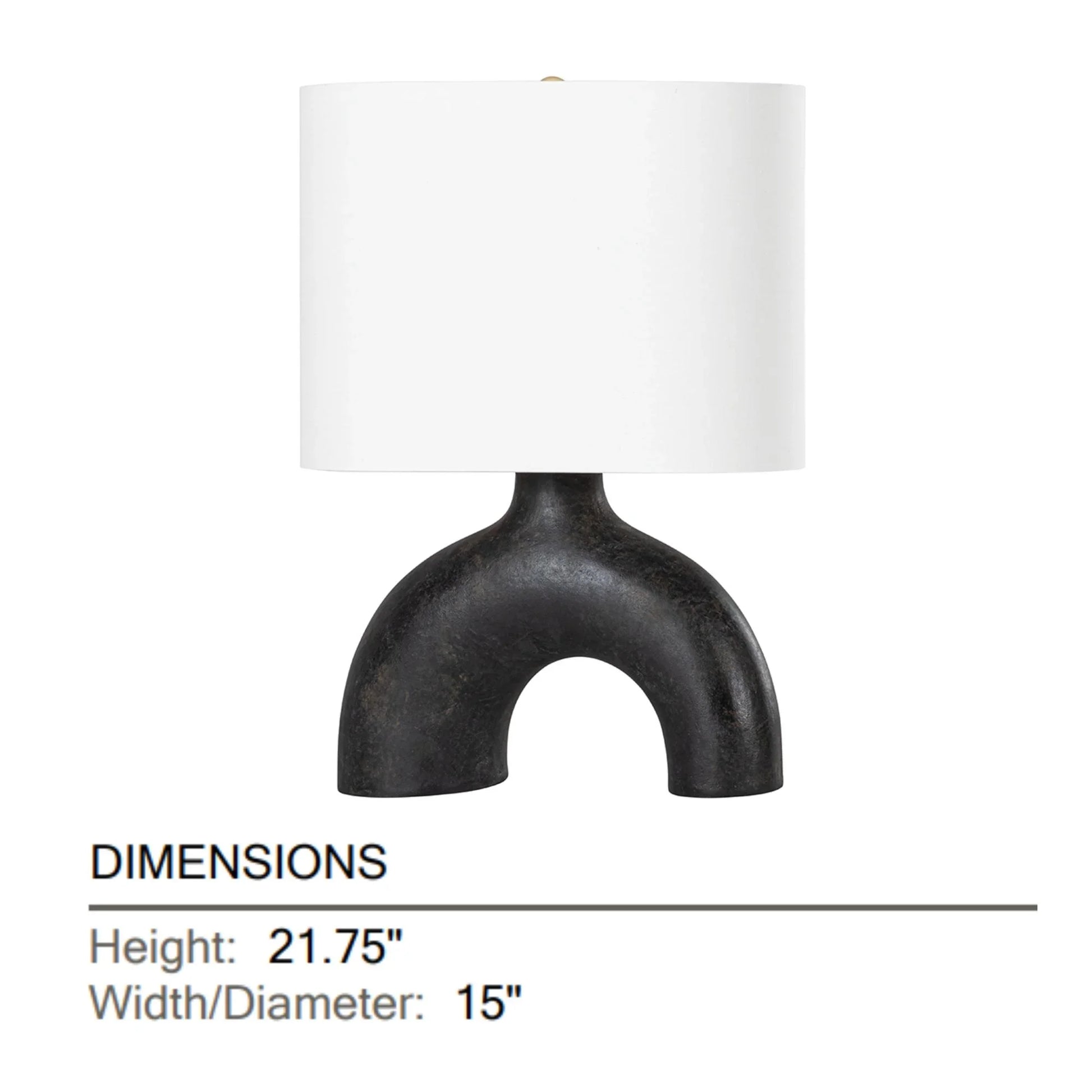 Hudson Valley Lighting - Valhalla 22" Table Lamp, Aged Brass/Earth Charcoal Ceramic Finish | Bees Lighting