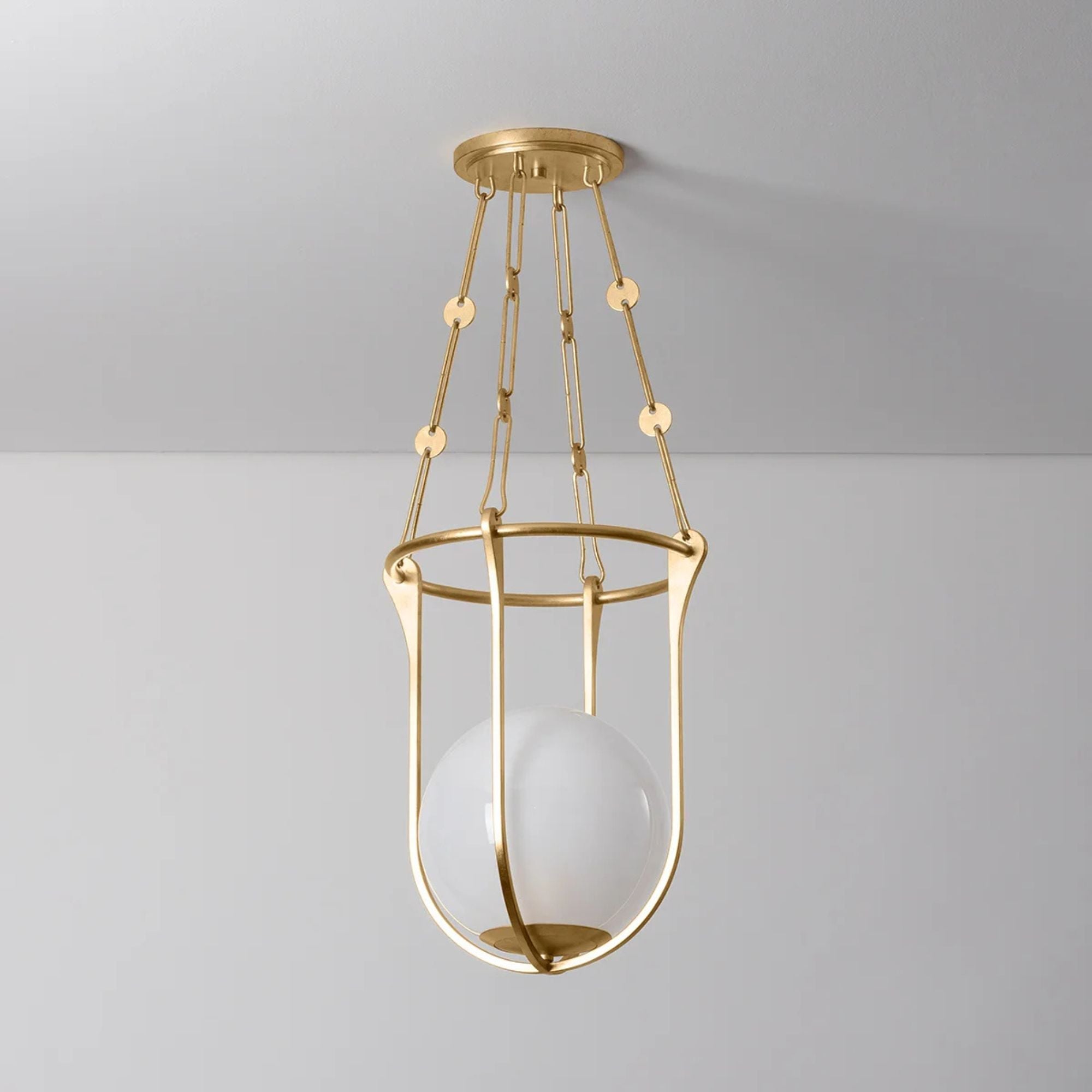 Verbank 17" Lantern, Vintage Gold Leaf Finish