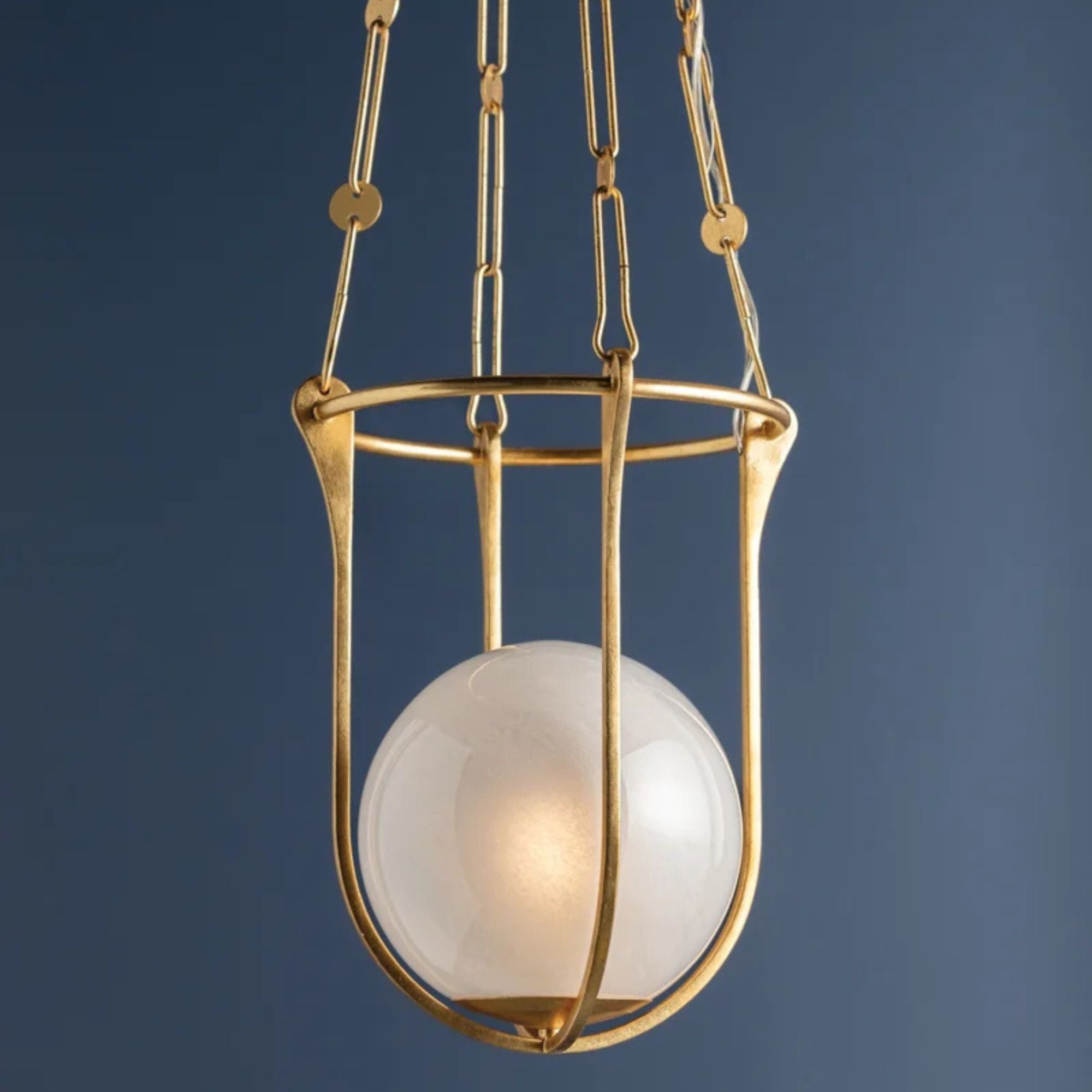Verbank 17" Lantern, Vintage Gold Leaf Finish