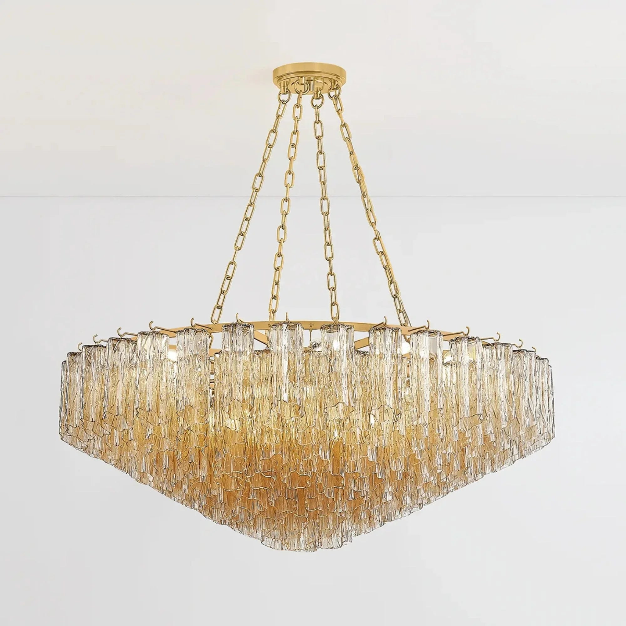 Watertown 46" 21-Light Chandelier, Aged Brass Finish