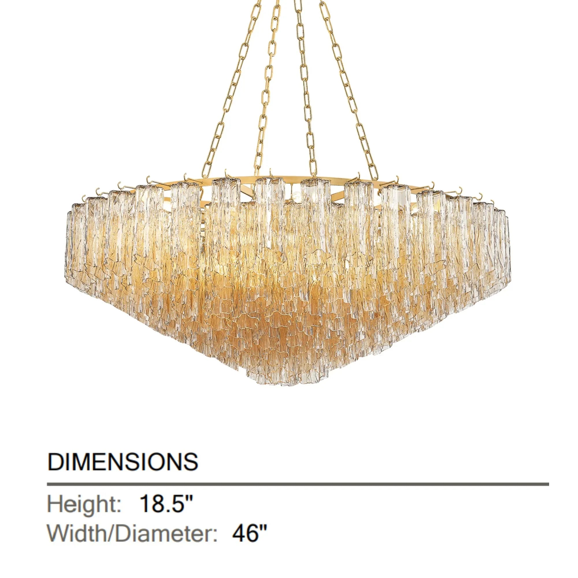 Hudson Valley Lighting - Watertown 46" 21-Light Chandelier, Aged Brass Finish | Bees Lighting