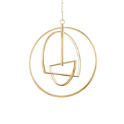 Welland 28" LED Chandelier, Aged Brass Finish