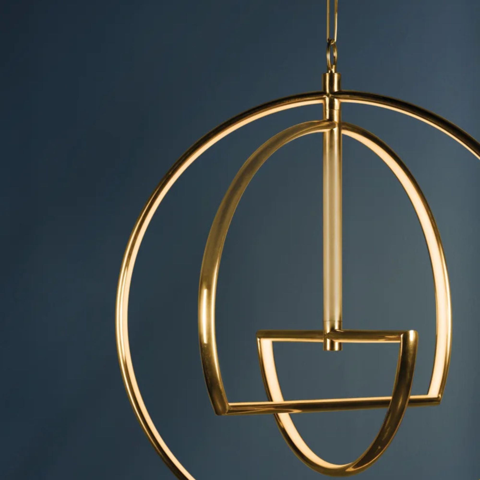 Welland 28" LED Chandelier, Aged Brass Finish
