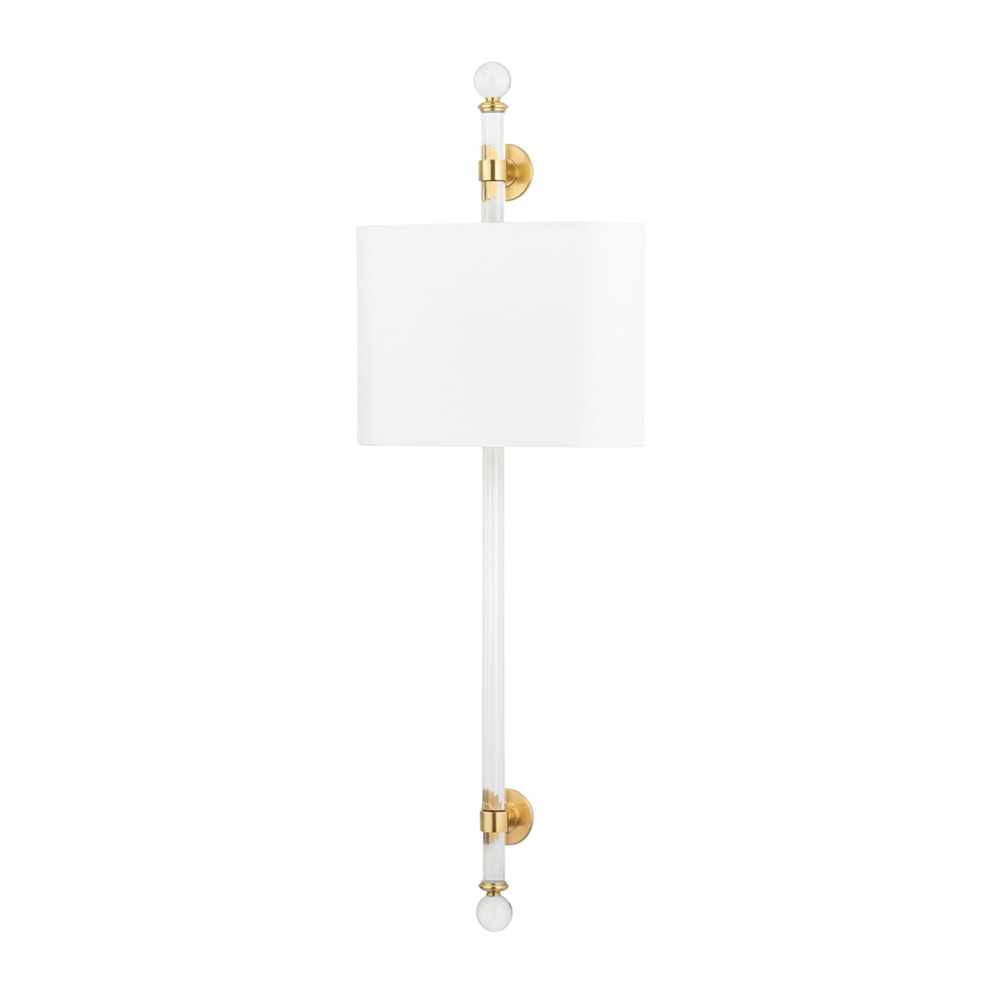 Wertham 36" 2-Light Wall Sconce, Aged Brass Finish