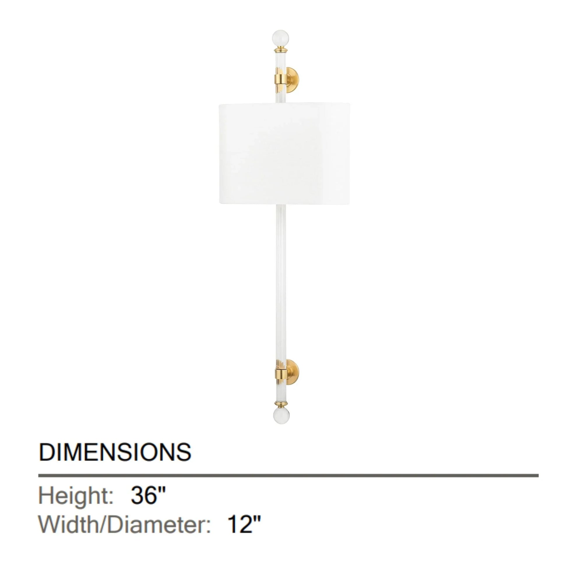 Hudson Valley Lighting - Wertham 36" 2-Light Wall Sconce, Aged Brass Finish | Bees Lighting