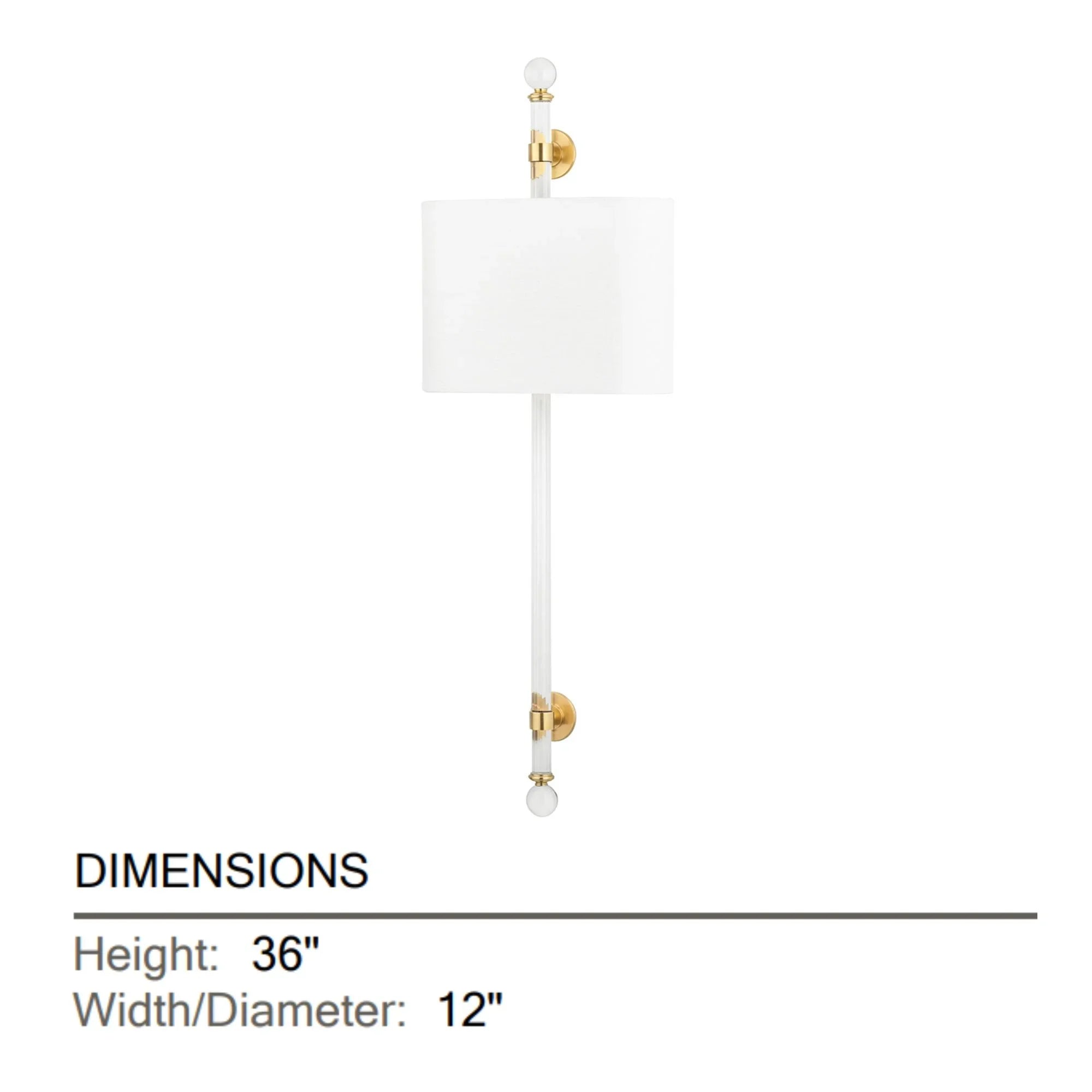 Hudson Valley Lighting - Wertham 36" 2-Light Wall Sconce, Aged Brass Finish | Bees Lighting