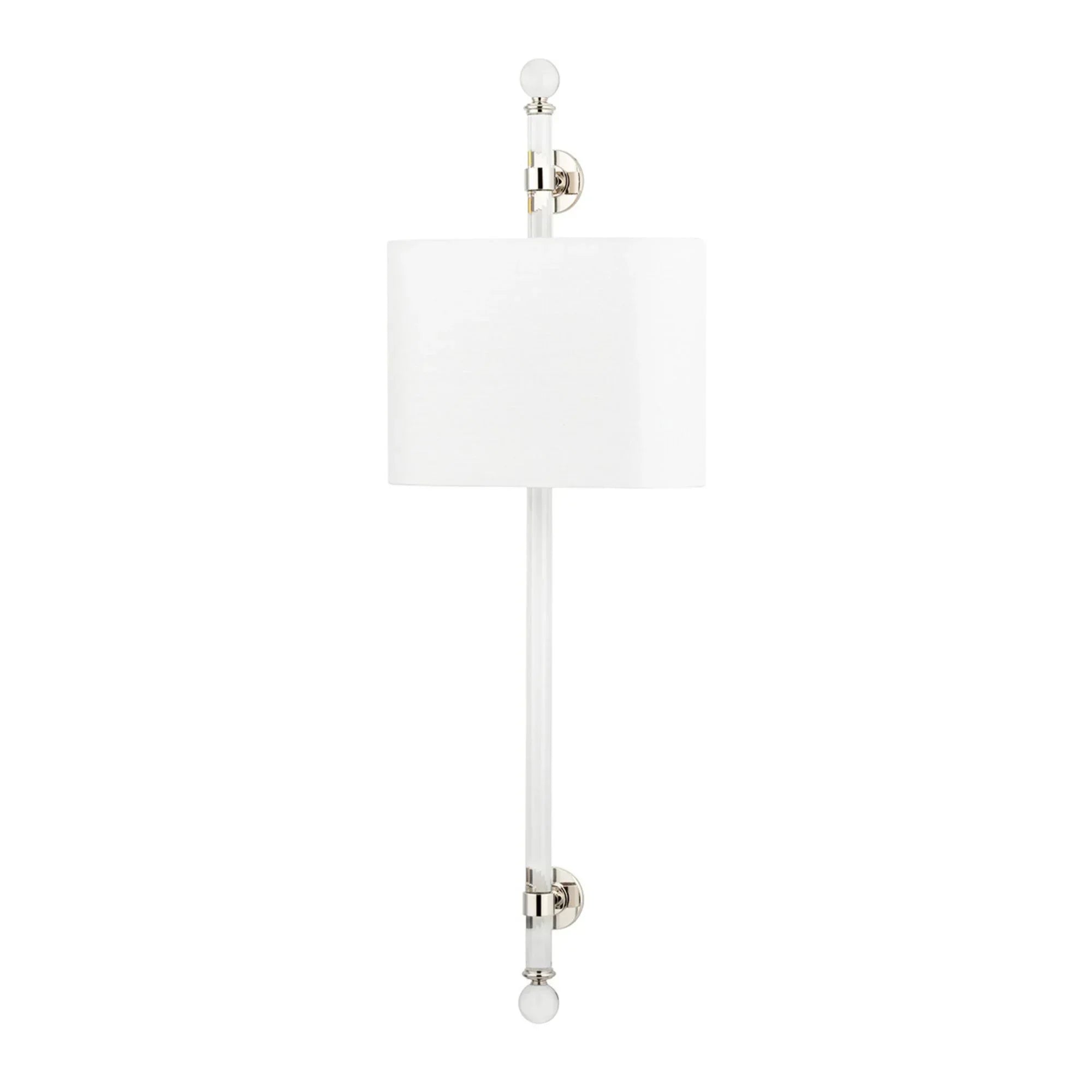 Wertham 36" 2-Light Wall Sconce, Polished Nickel Finish