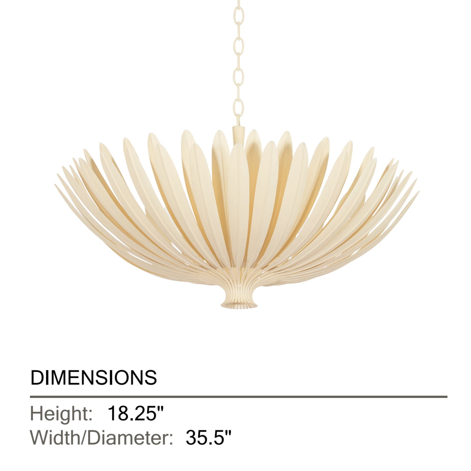 Hudson Valley Whitfield 35.5 in. 8-Light Chandelier, Cream Plaster