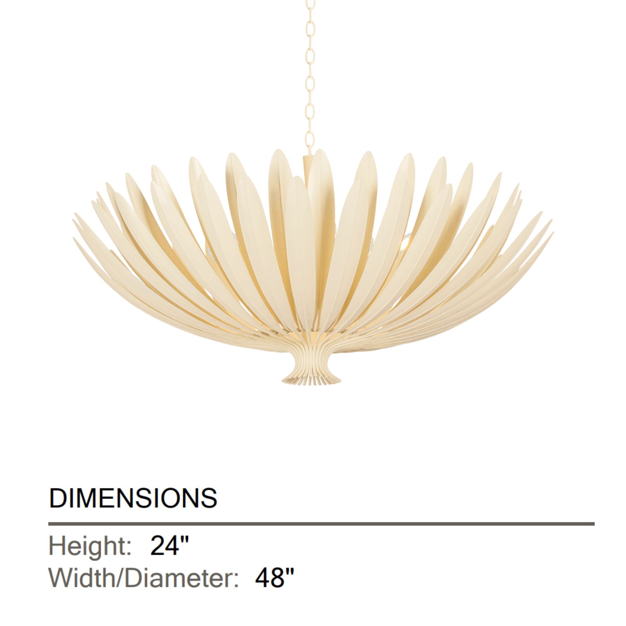 Hudson Valley Whitfield 48 in. 12-Light Chandelier, Cream Plaster