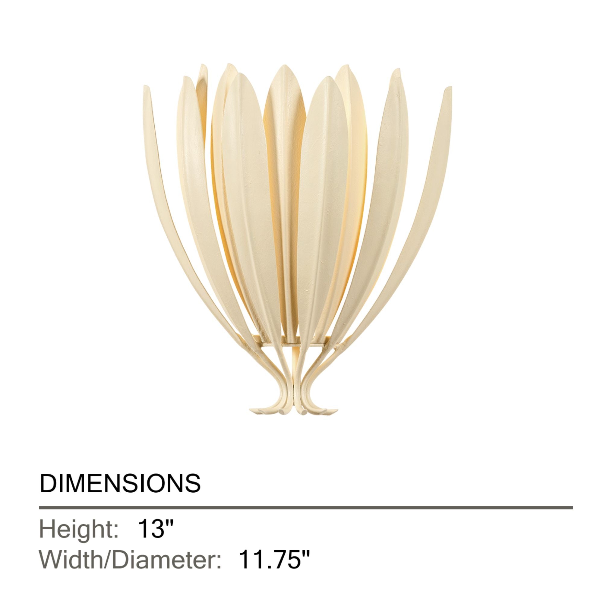 Hudson Valley Whitfield 13 in. Wall Sconce, Cream Plaster