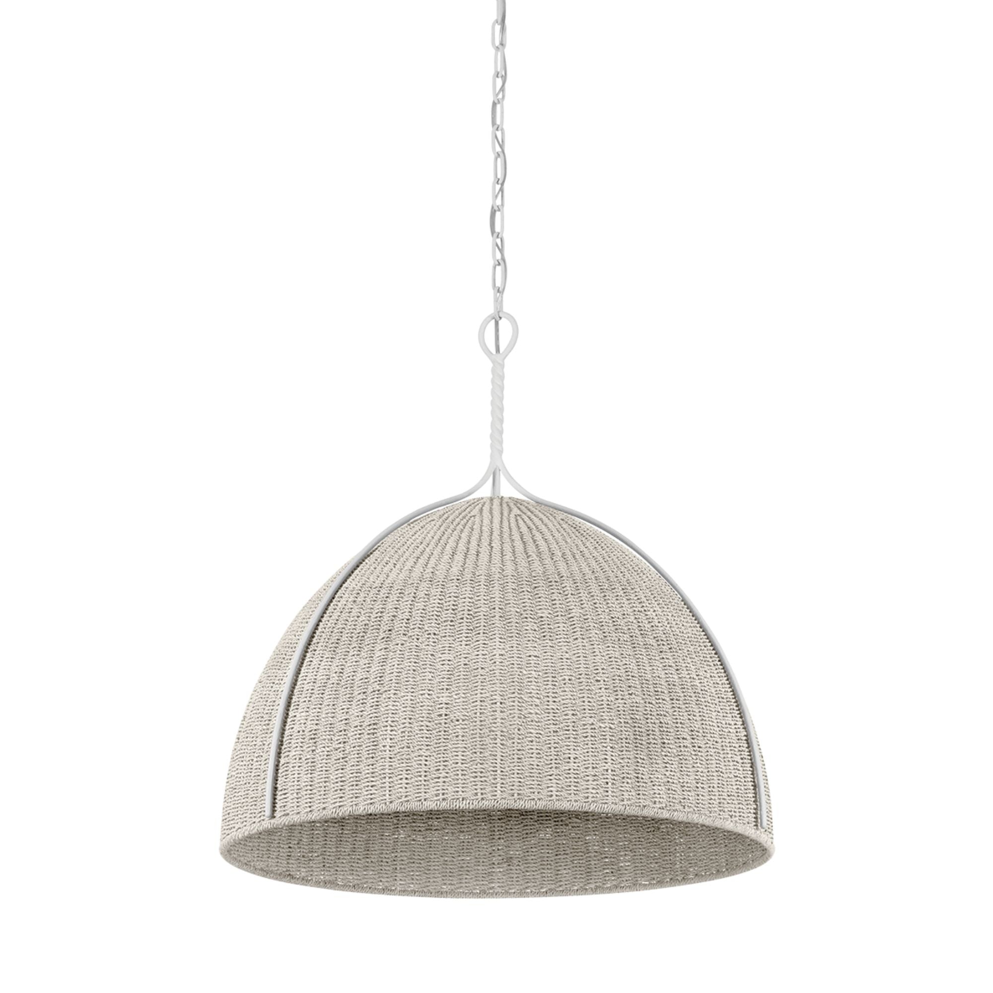 Woodlawn 28" Pendant, White Plaster Finish