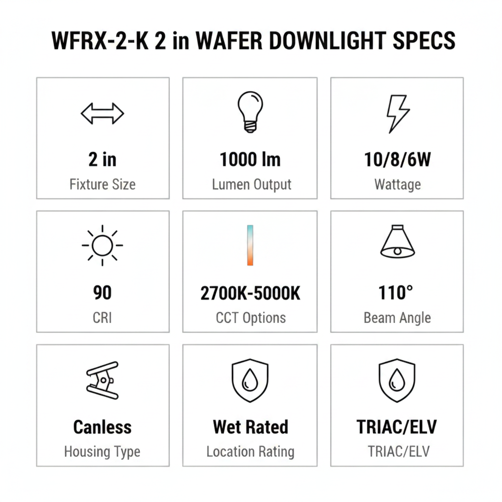 RAB WFRX-2-K 2 in Black – Spec Infographic