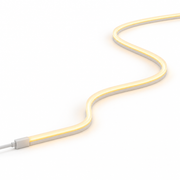 Flexible American Lighting Minuet 4x6 side-bend LED neon strip, softly illuminated in a smooth curve on a clean white background.