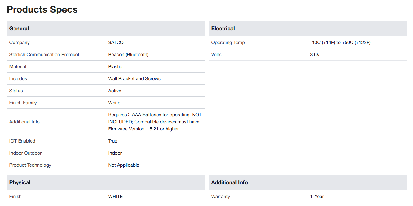 SATCO|NUVO S11282 Starfish Programmable Smart Remote - Bluetooth Wireless Control