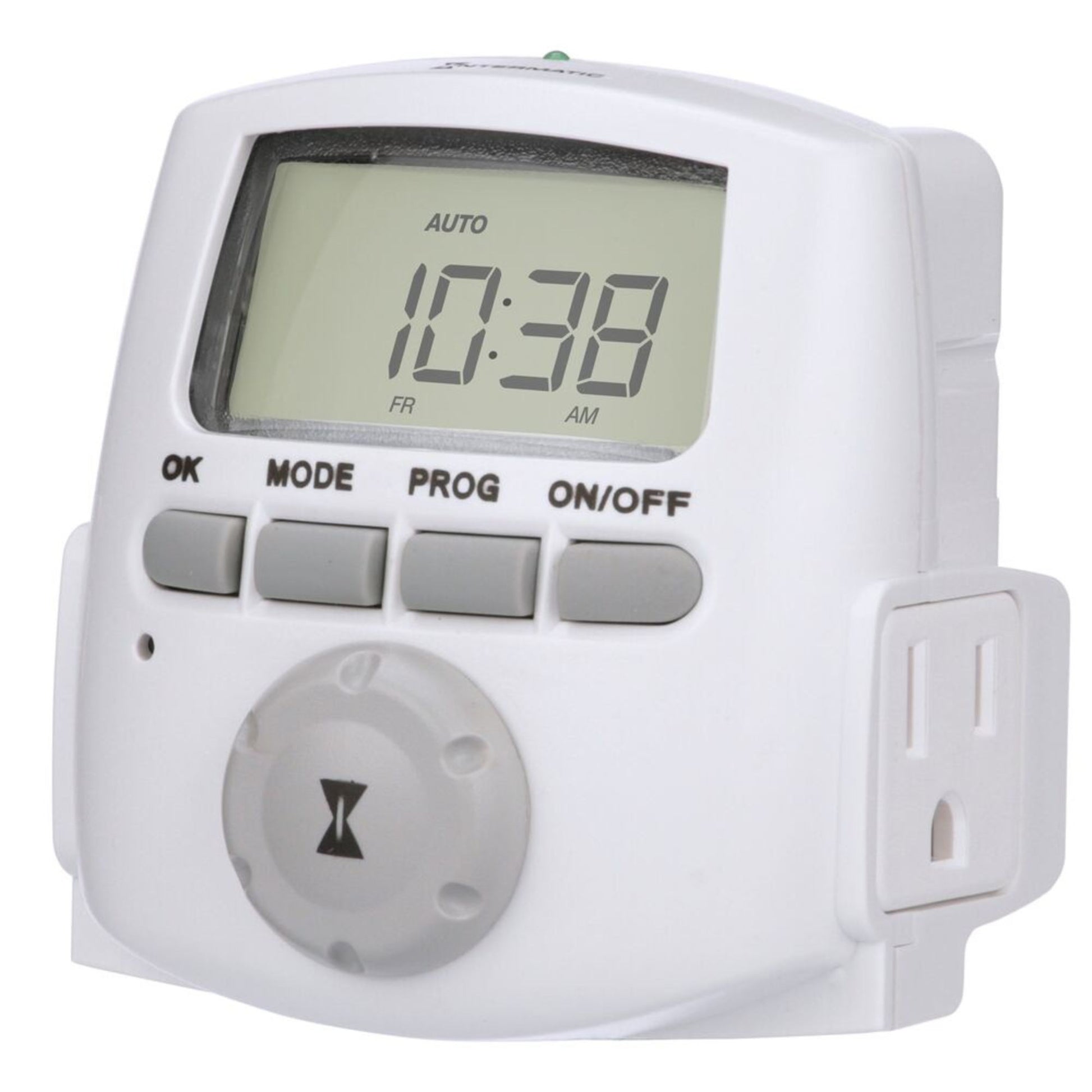 7-Day Indoor Digital Plug-In Timer Switch, White - Bees Lighting