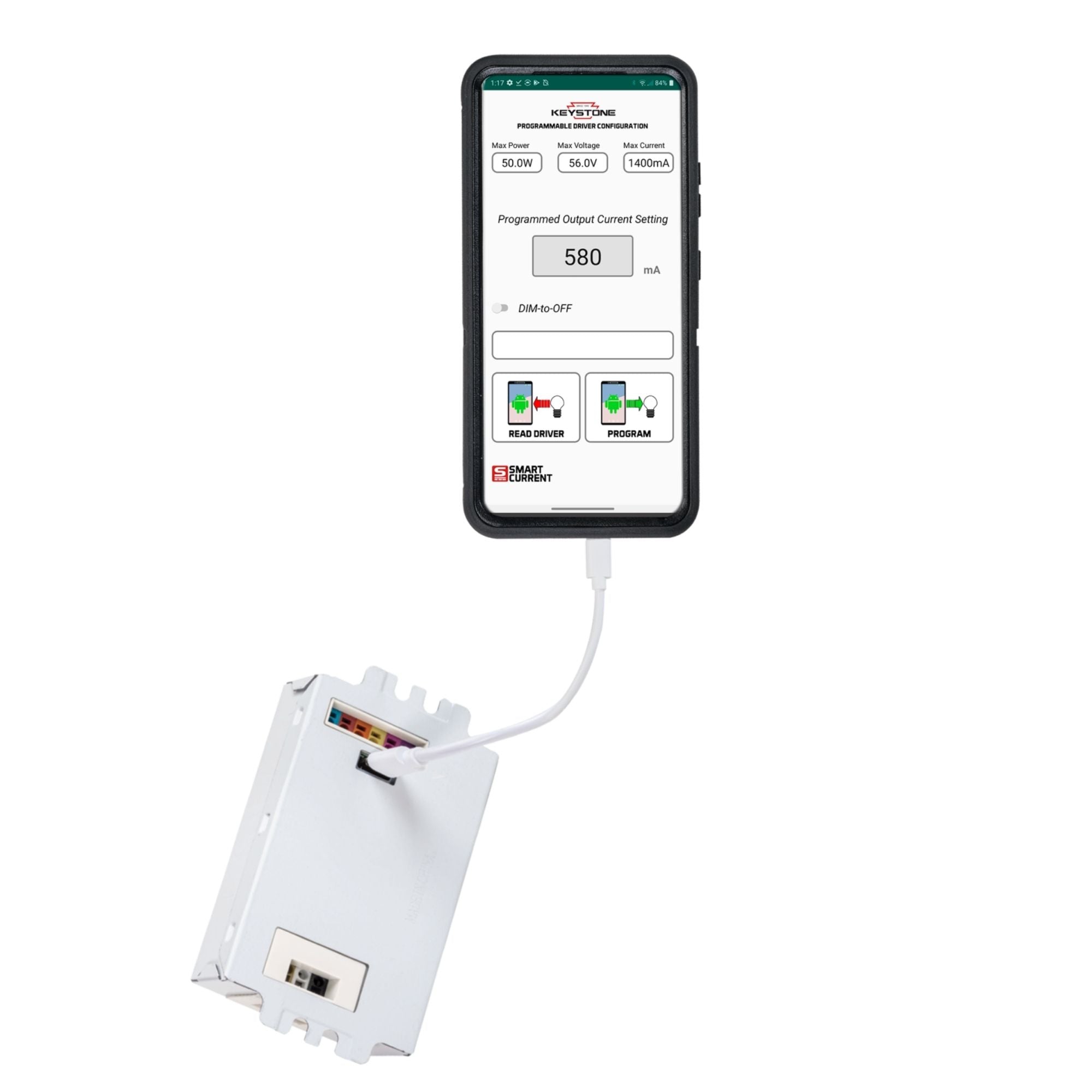 Keystone Technologies - Programmable Constant Current LED Driver, 20W, 200-730mA, 0-10V Dimming, 120-277V | Bees Lighting