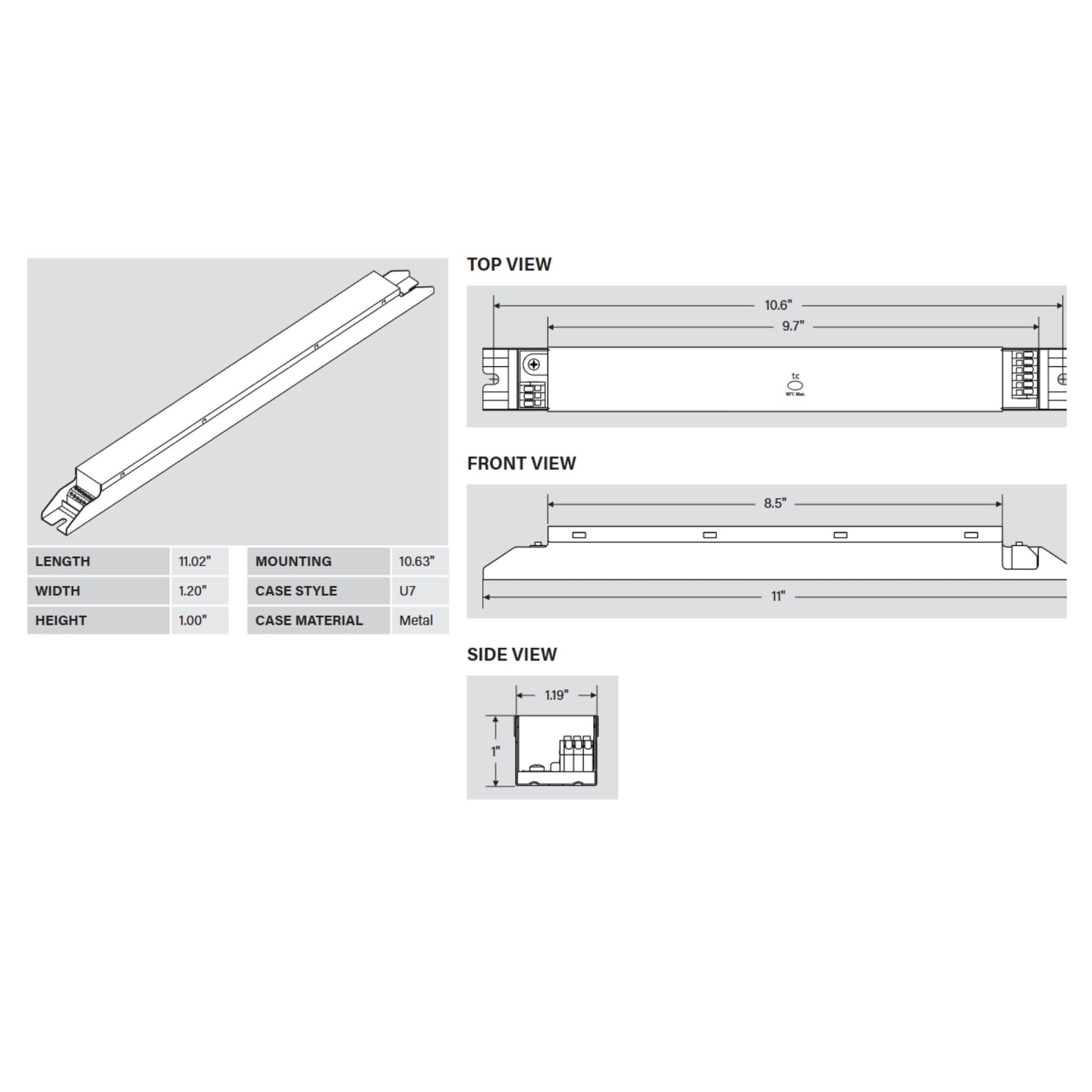 Keystone Technologies - SmartCurrent 50W Linear Programmable LED Driver 470-1400mA, 0-10V Dimming, 120-277V | Bees Lighting