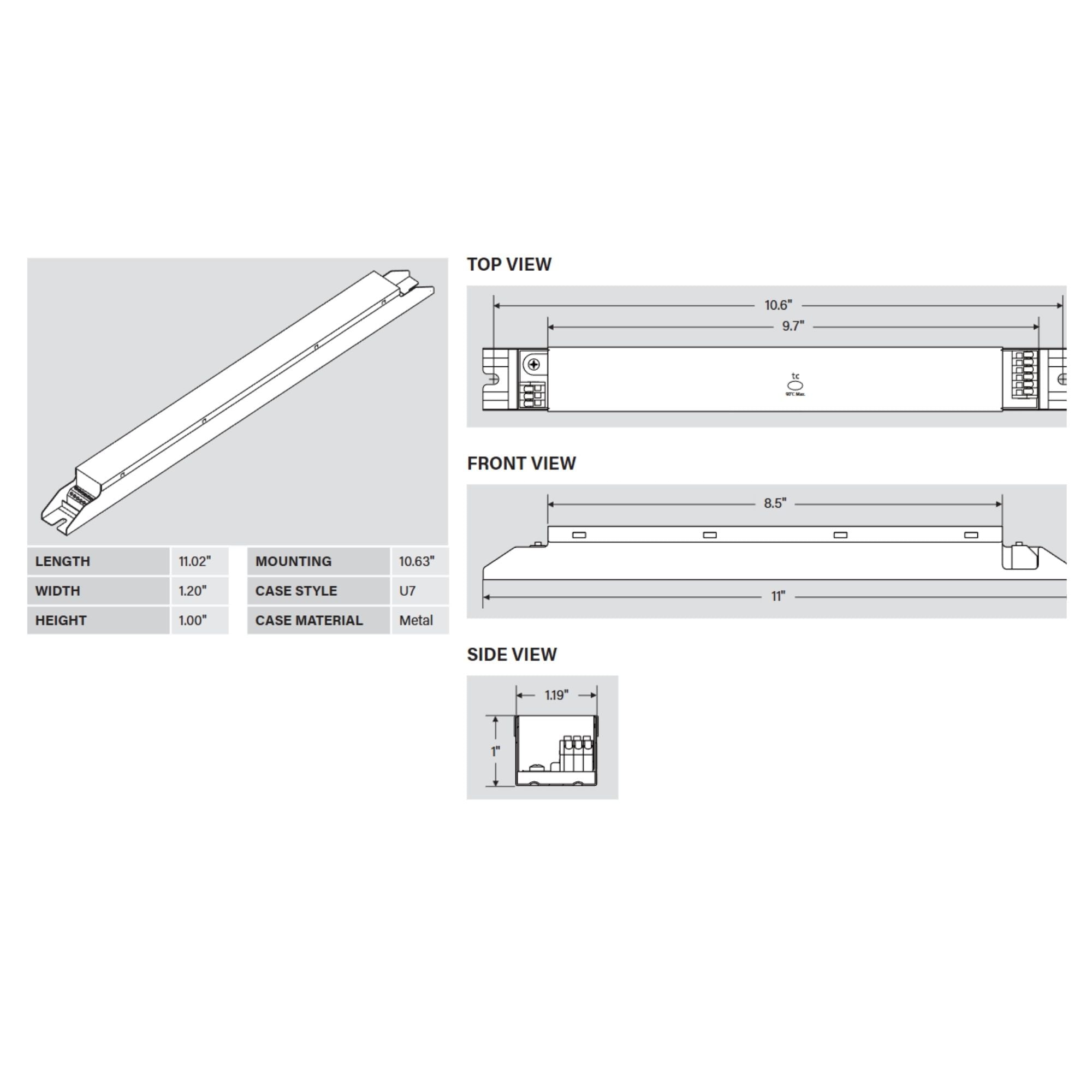Keystone Technologies - SmartCurrent 50W Linear Programmable LED Driver 470-1400mA, 0-10V Dimming, 120-277V | Bees Lighting